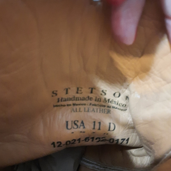 Stetson Distressed Brown Leather Cowboy Boots Size 11 D - Picture 3 of 14